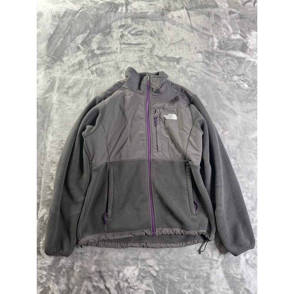 The North Face Womens Polartec Fleece Jacket M Gray Full Zip Outdoor Hiking